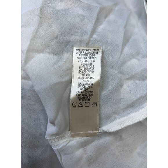 Max Studio Smocked Floral Dress XL White Green Yellow - Picture 6 of 8